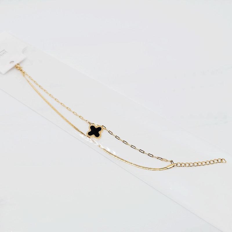 Lucky Four-Leaf Clover Bracelet - Stylish European & American Fashion Accessory for Women
