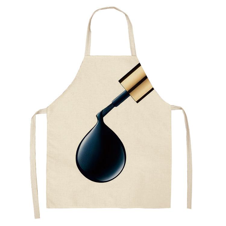 Fashion Makeup Apron Lipstick Nail Polish Print, Kitchen Cooking Bib, Multiple Sizes Available