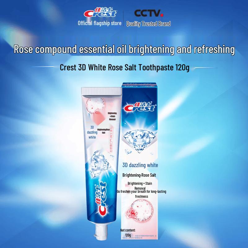 Crest 3D White Rose Salt Toothpaste Twin Pack