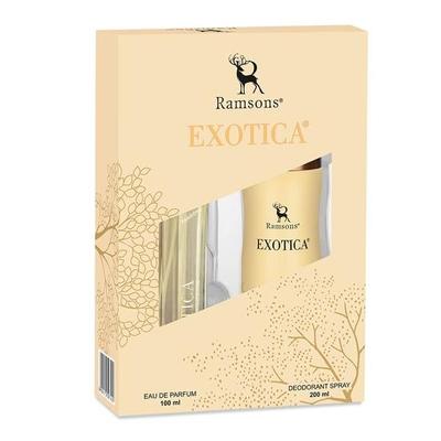 Ramsons - EXOTICA Zestaw Prezentowy dla Kobiet | 1 Woda Perfumowana-100ml i 1 Dezodorant-200ml | GN - Śliwka, Zielone Liście | SN - Jaśmin, Róża | BN - Wanilia