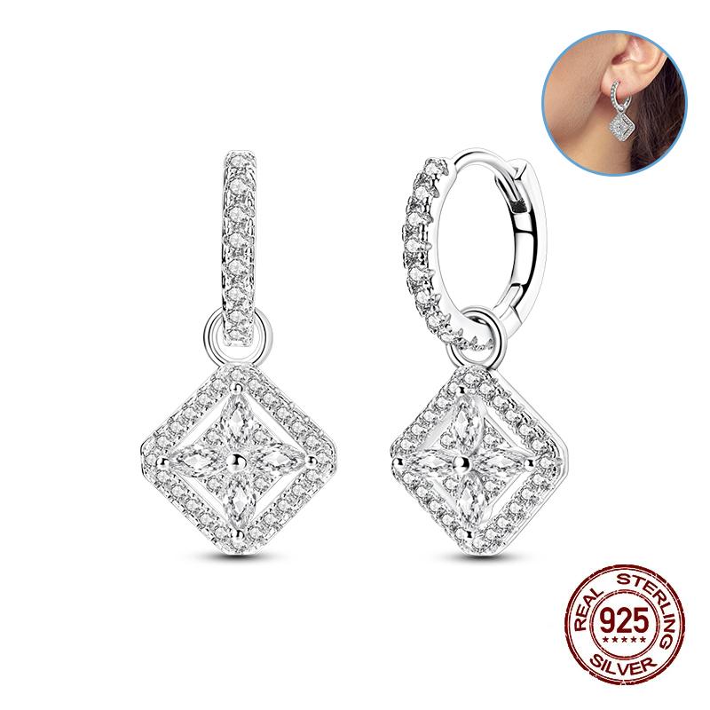 Damen Kupfer Ohrringe Rosa Liebe Sterne Muschel Süße Blume Süß Romantisch Date Party Hochzeit Exquisiter Schmuck Geschenke