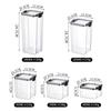 Transparent Food Storage Containers 460/700/1300ML Kitchen Airtight Plastic Storage Boxes Stackable Cans forKitchen Organization