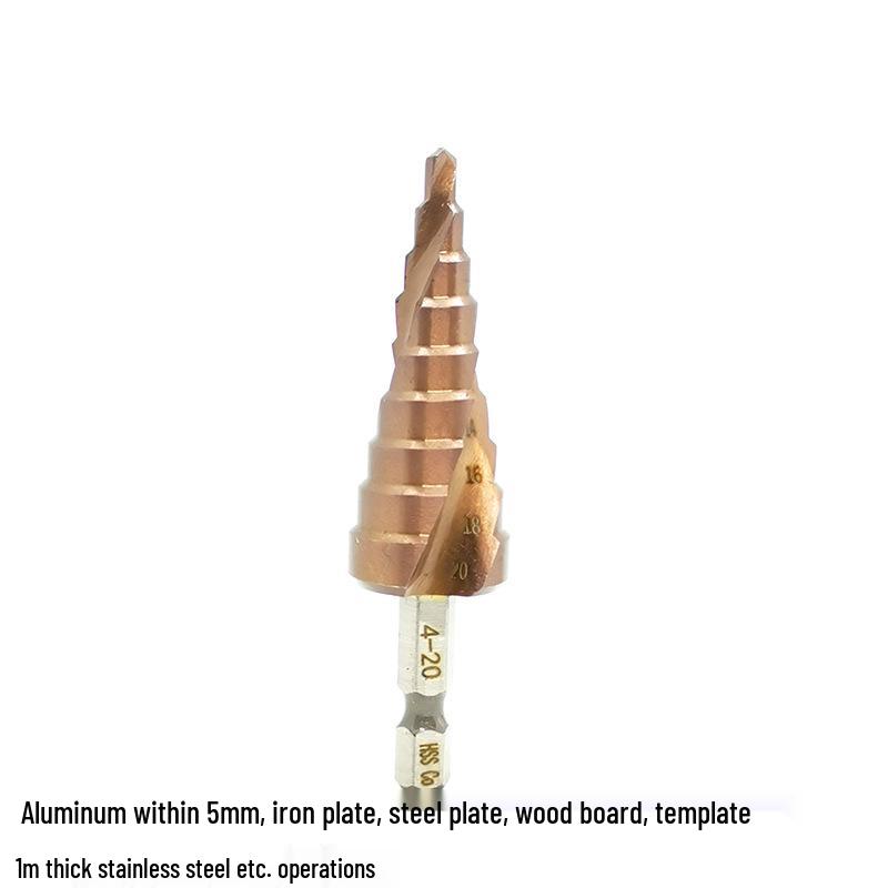 Hex Shank Pagoda Step Drill Bit for Metal