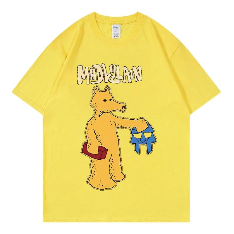 Funny Cartoon Rap Quasimoto T-shirts Rapper Mf Doom Mad Villian Graphic T Shirts Men Women Hip Hop Fashion Short Sleeve T-shirt