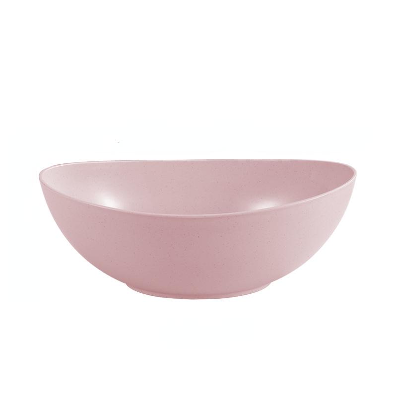 Hot Sale Eco-Friendly Wheat Straw Household Vegetable Bowl Kitchen Creative Solid Color Fruit Salad Bowl Microwavable Food Bowl