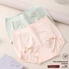Women's Large Size Spring and Autumn 10A Anti Bacteria Cotton Crotch Skin Friendly High Waist Belly Triangle Briefs