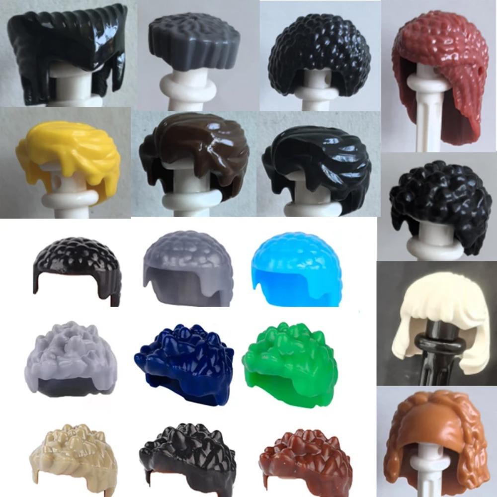 City Building Blocks Body Character Clothing Accessories Helmet Hat Colorful Hair Hairstyle Mini Brick Compatible Toy Gift X040