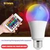 E27 RGB LED Light Bulb 220V Multicolor White Color Changing Lamp with IR Remote Control for Bedroom Party Home Decor