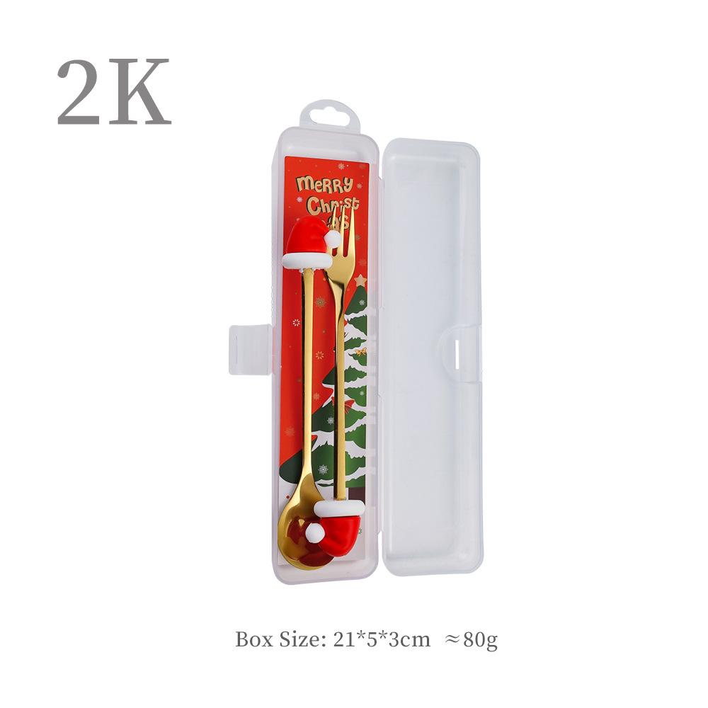 Cross-border Christmas Santa Claus Spoon Set – Cute Cartoon Coffee & Dessert Spoons, Perfect Christmas Gift.