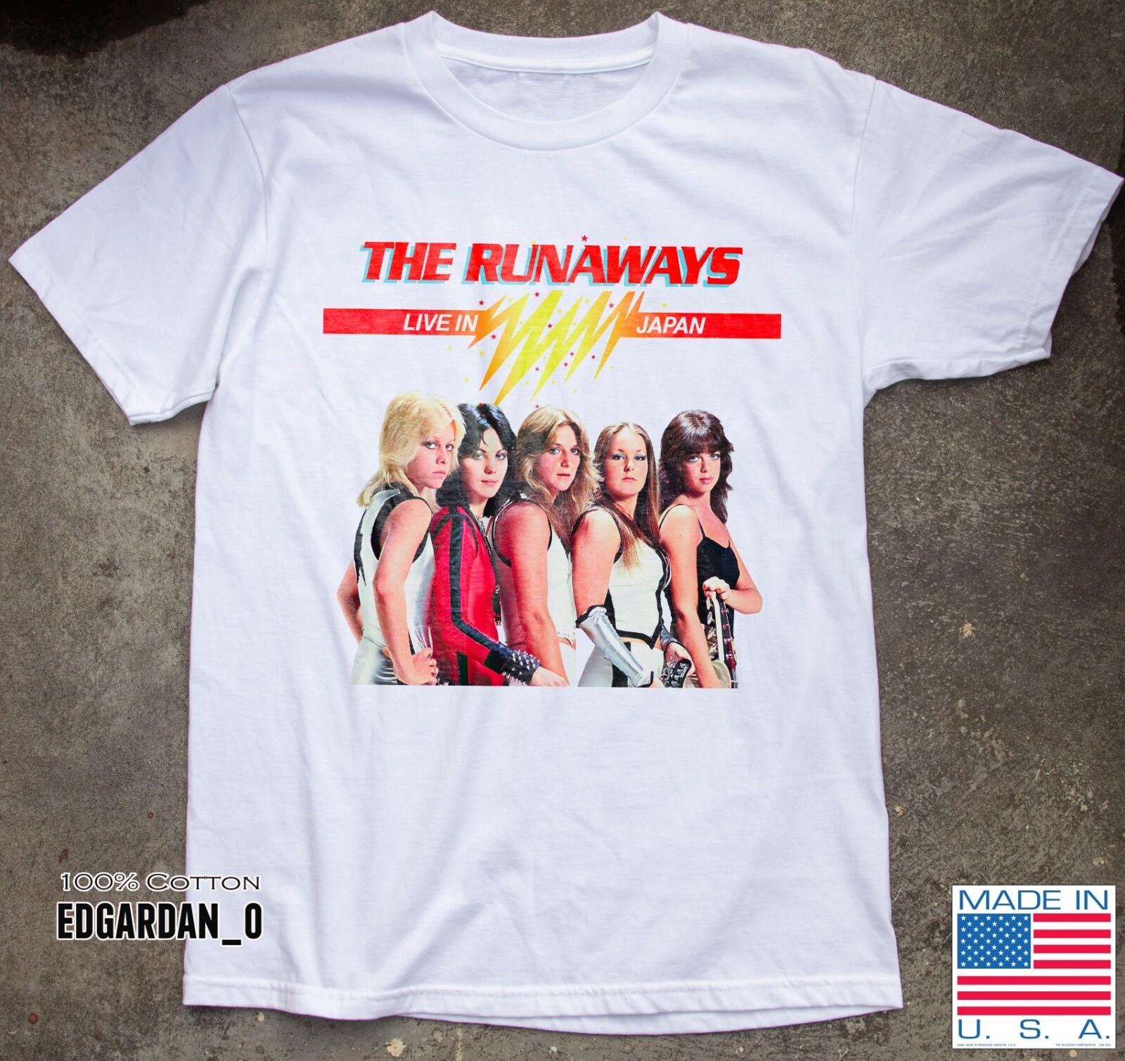 The Runaways Live in Japan Tour Unisex White T-shirt S-5XL M