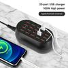 Multi USB Charger Station, 10/20 Port USB Multi Port Charger USB Charging Station for Multiple Device for Smartphone