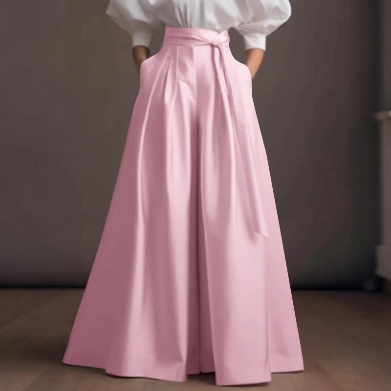 

Женские повседневные брюки ZANZEA с высокой талией, свободные, широкие 2XL розовый