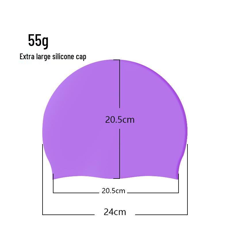 Силиконовая шапочка для плавания с твердым покрытием, 55 г, однотонная, водонепроницаемая, для защиты длинных волос, для профессионального дайвинга.