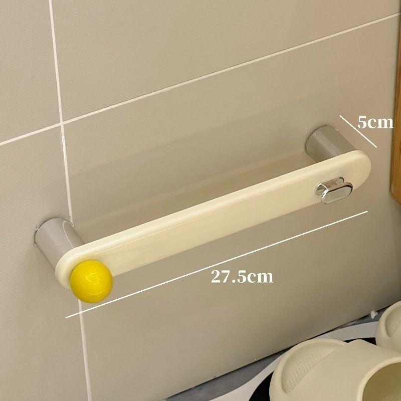 Color-block Bathroom Slippers Hanger - No-Drill Wall-Mounted Shoe Storage and Drip Rack for Home Bathroom