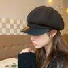 Eight Corner Hat With Embroidered Design For Autumn Winter Casual Womens Fashion