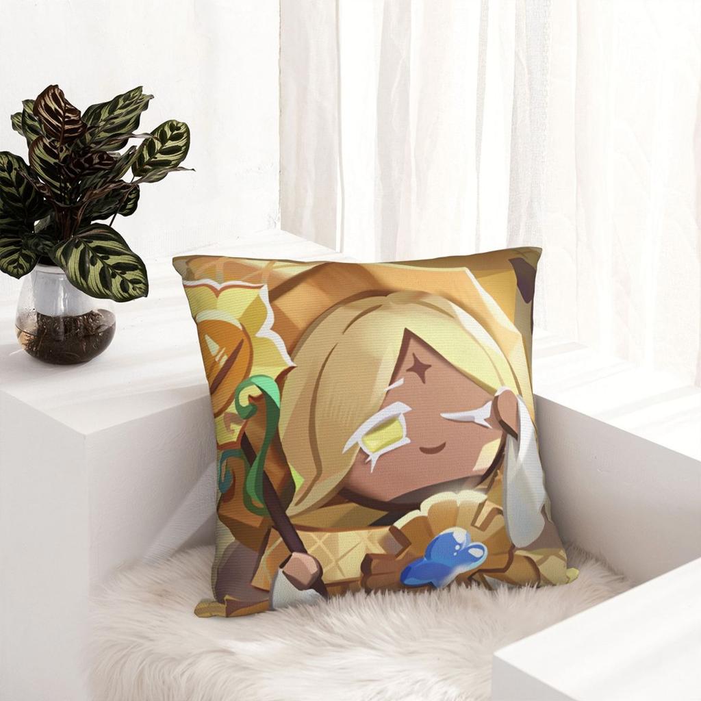 Pure Vanilla Cookie Run Kingdom Pillowcase Double-Sided Printing Fabric Cushion Cover Gift Pillow Case Cover Car 45X45