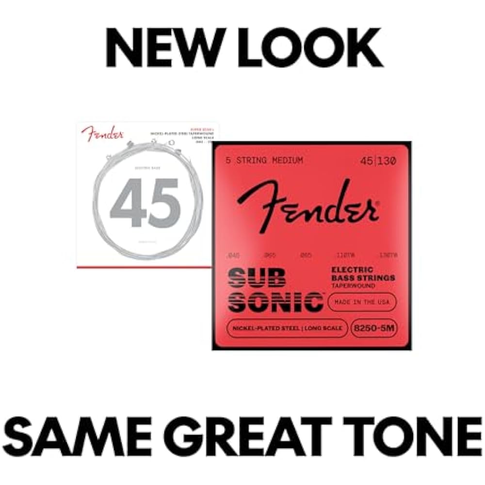 Fender Fender Electric Bass Strings SubSonic™ 8250-5M Bass Strings, Taperwound Nickel-Plated Stee...