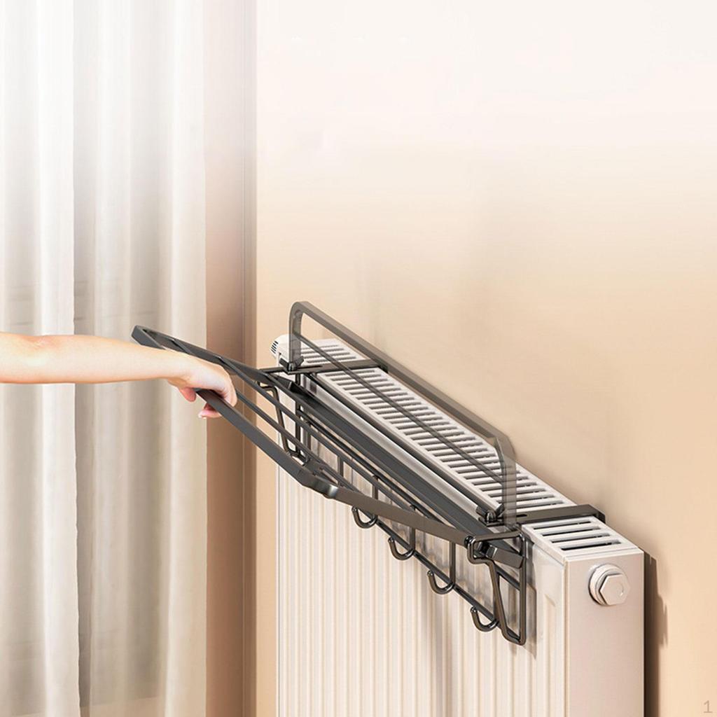 Heizkörper Wäscheständer Trockner Einfach zu installieren Faltbar mit Haken Praktischer Platz