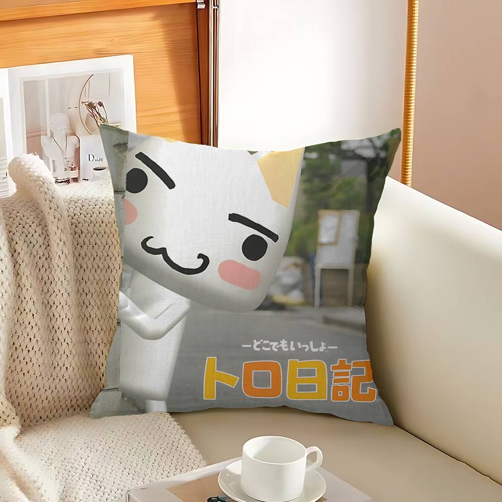 Inoue Toro CUTE Cat Personalized Pillow Cover Kids Bedroom Wild Party Decor Pillowcase Kid Birthday Shower Gift