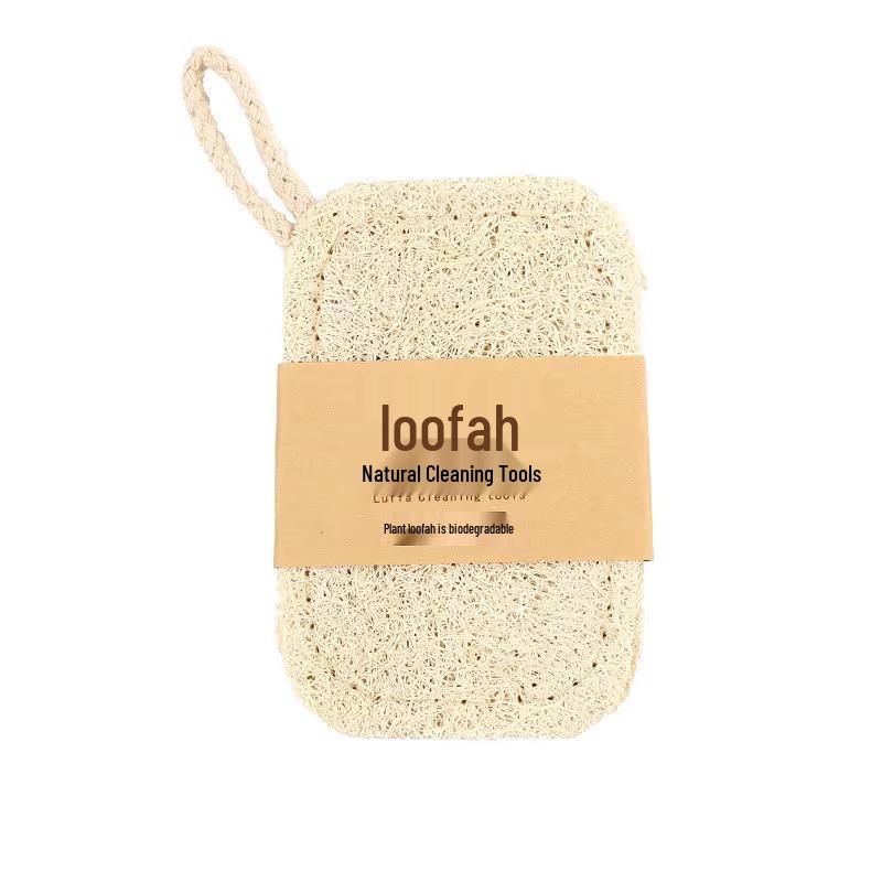 Loofah Core Natural Pot & Dishwashing Brush - Durable, Non-stick Oil Sponge for Household Kitchen Cleaning
