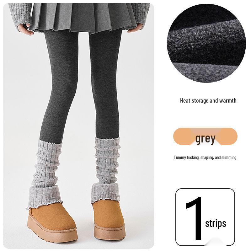 JIAZINI Damen Graue Mikro-Kompressions-Schlankheitsleggings - Fleecefutter, Rutschfest, Ideal für Frühling und Herbst/Winter.