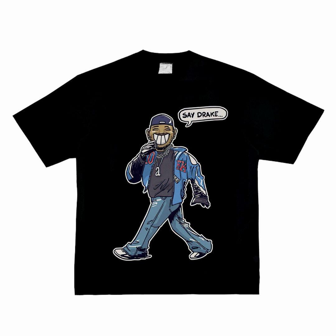 

Kendrick Lamar DRAKE s Smiling American Hip-hop Rock Rap Street Long and Short Sleeved T-shirt 4XL