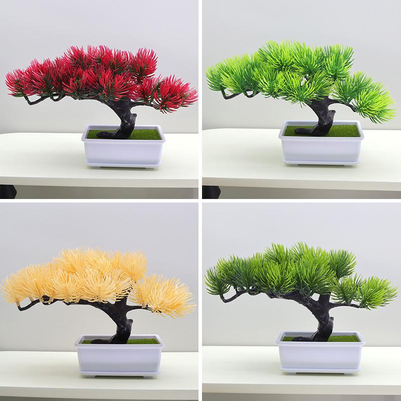 Pinus Zucc Bungeana Artificial Bonsai Potted Plant For Home Decor Projects