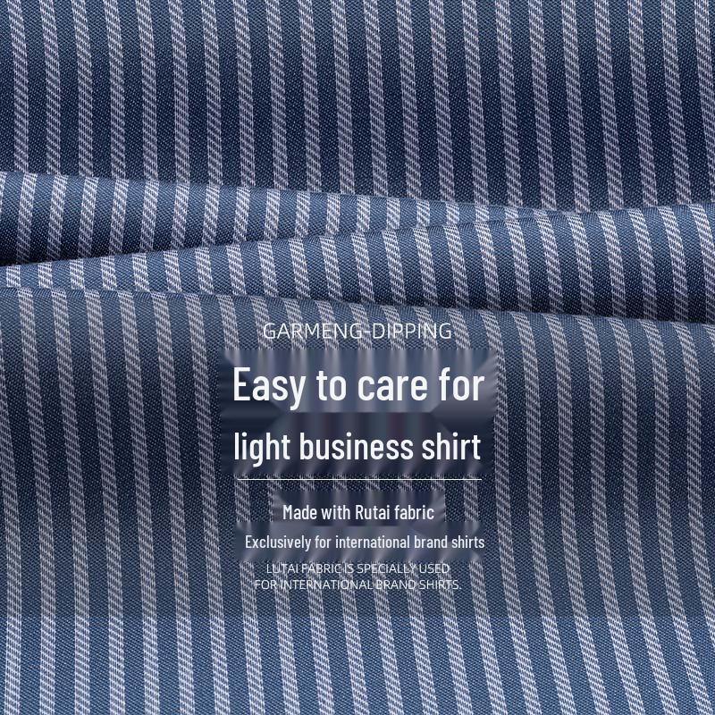 Luomeng Men's Breathable Short Sleeve Wrinkle-Free Business Shirt