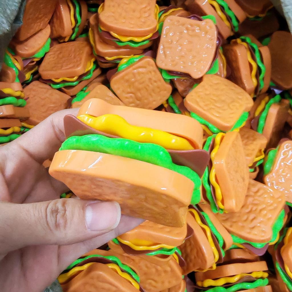 Diy Children'S Play House Burger Western Food Kitchen Simulation Breakfast Toast Sandwich Food Play Model