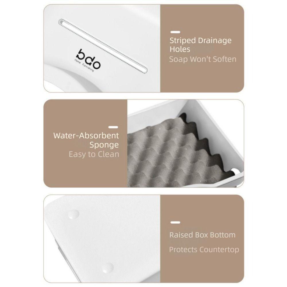 Plastic Bathroom Soap Box Plain-colored Double-layer Soap Rack Modern Draining Soap Dish Kitchen