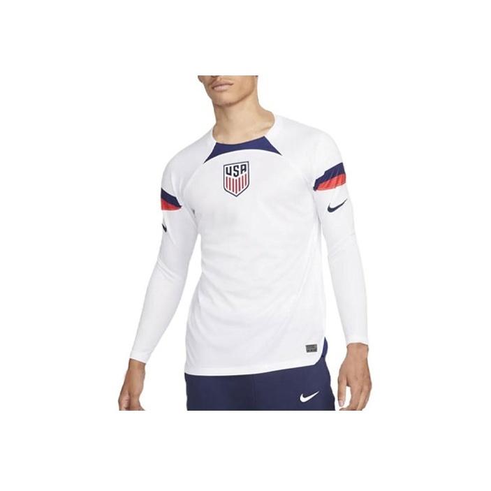 Nike 2022/23 Qatar World Cup Logo Print Long Sleeve Soccer Jersey Fan Edition Men jerseys White DN0673-101