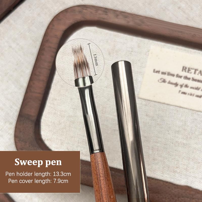 

Гель-лак для ногтей из орехового дерева, градиентный нейл-арт, ручка для омбре-росписи с крышкой, кисть для детализации, кисть для рисования, высококачественный инструмент для маникюра as the picture