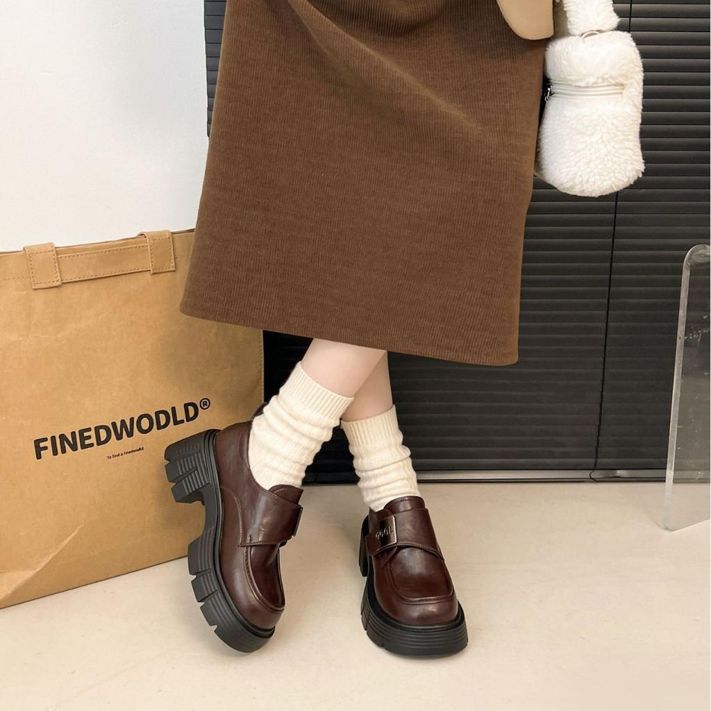 Platform loafers women's 2025 new popular summer British style small leather shoes women's versatile Mary Jane women's shoes