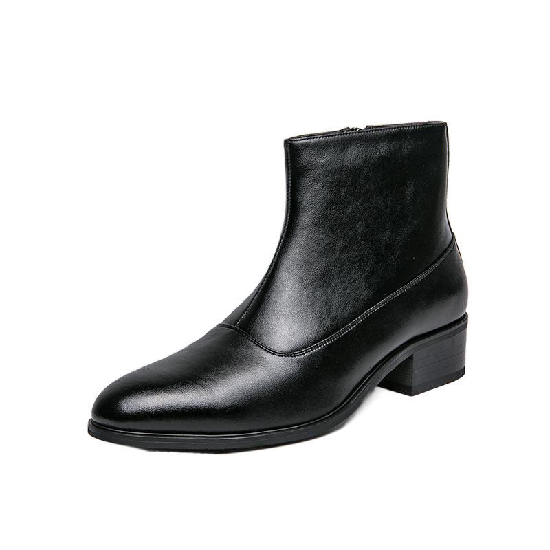Men's shoes new retro leather boots men's foreign trade high-top business casual Martin boots men's zipper men's locomotive boots