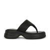 Spot second hair! Fashion versatile new super soft toe beach casual thick-soled herringbone cool slippers women wear summer
