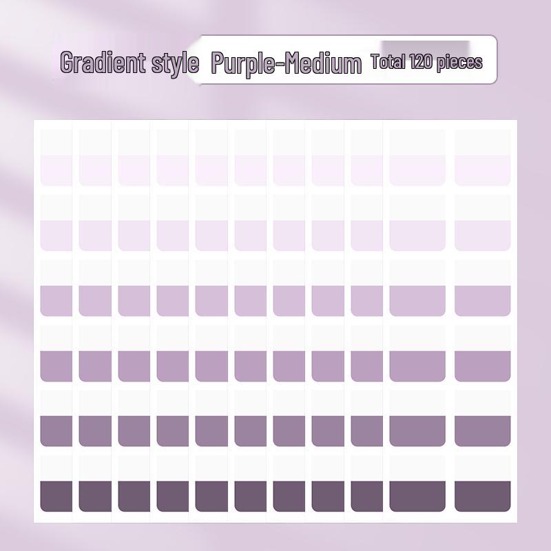 Gradient Writable Index Tabs: Quick-Drying Sticky Notes, Bookmarks, and Classification Labels for Students