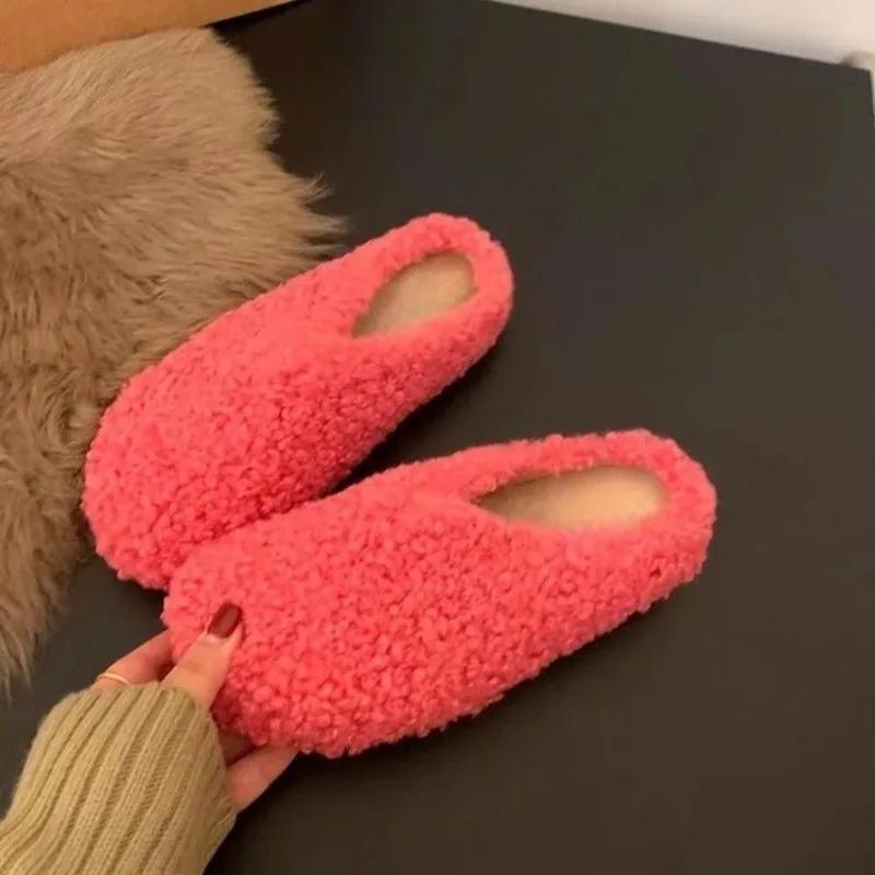 Fashion Fashion Baotou Cotton Mopping Winter New Round Head Deep Mouth Soft Bottom Anti-slip Wear-resistant Flat Bottom Half Mopping