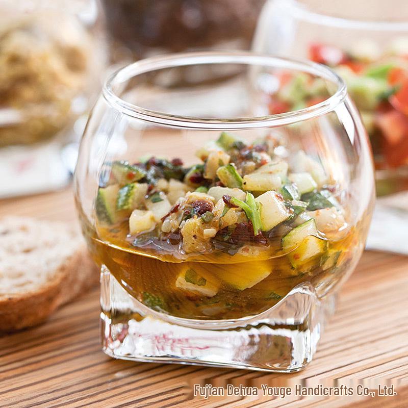 Clara Creative Glass Dessert Cup - Lead-Free Pudding, Yogurt, Ice Cream, Waffle & More