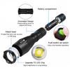 Powerful LED Flashlight Working Night Portable 5th gear Zoom IPX65 Waterproof Torch for Outdoor Camping Tactical Flash Light