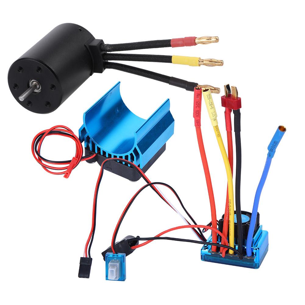 

3650 Motor 3100KvBrushless ESC Heat Sink Set for 110 RC Car Model Accessory(120A )