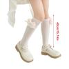 Stylish Knee Length Socks for Girls 3-12 Years Bowknot Trimmed Long Tube Socks Party Daily Wear Accessories