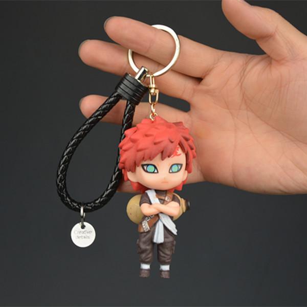

Naruto Anime Figure Keychain Haruno Sakura Hatake Kakashi Gaara Uzumaki Naruto PVC Pendant key Rings Kids Birthday Toy Gift