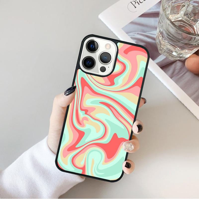 Retro Liquid Swirl Abstract Phone Case Cover For iPhone 17 Air 16 15 14 plus 12 13 pro max coque Shell Fundas