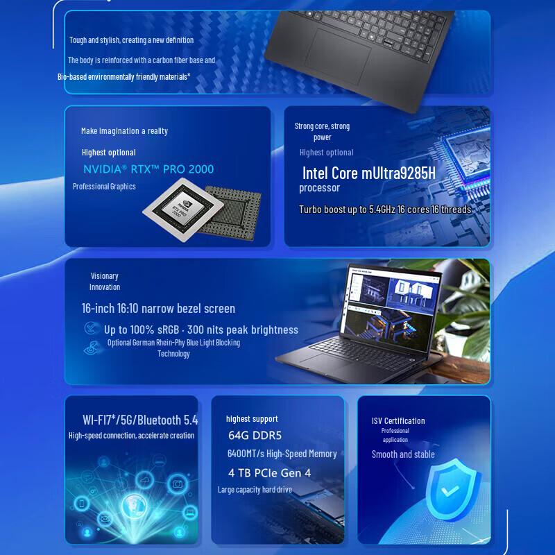 Dell ProMax 16 AI Performance Workstation (CN version) черный