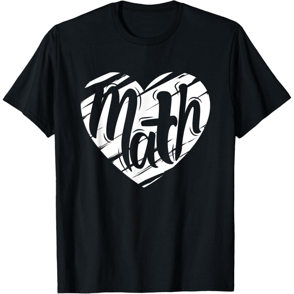 Math Heart Mathematics Teacher Student Love Valentine s Day T-Shirt 4XL чёрный