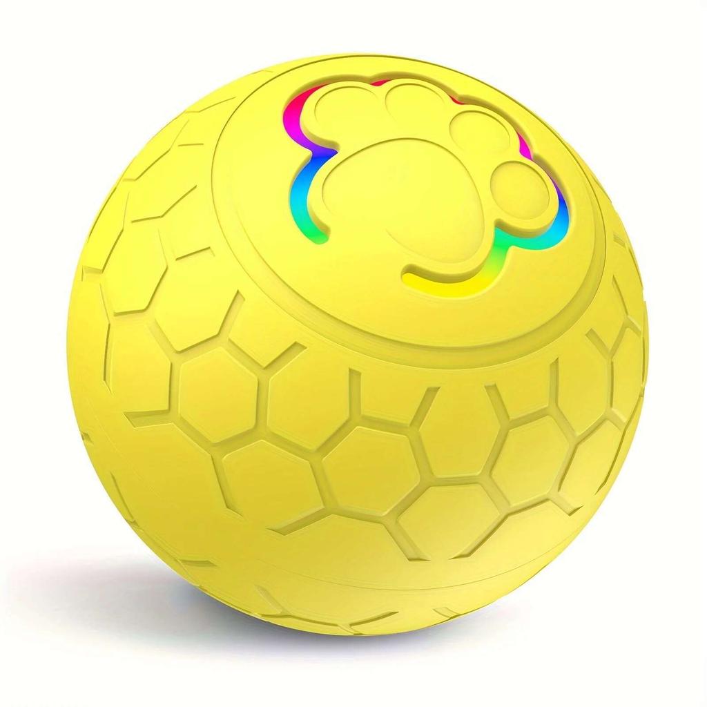 Smart Dog Interactive Toy Ball Electronic Pet Toy Ball USB Automatic Bouncing Rolling Toy Ball With RGB Lights Puppy Cat Product