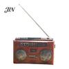 Cafe Vintage Decoration Item Radio Model Desk Ornament, Retro Home Toy, Lightweight Ornament Distressed Finish for Living Room Office Decor