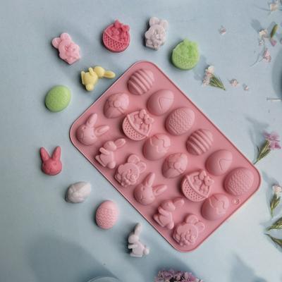 New Easter Silicone Mold Durable Diy Bunny Handmade Wholesale Newest Baking Dish Party Mini Easter Bunny Design Diy Mold Baking