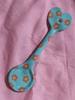 Deulkkot Ceramic Pink Flower Blue Heart Spoon