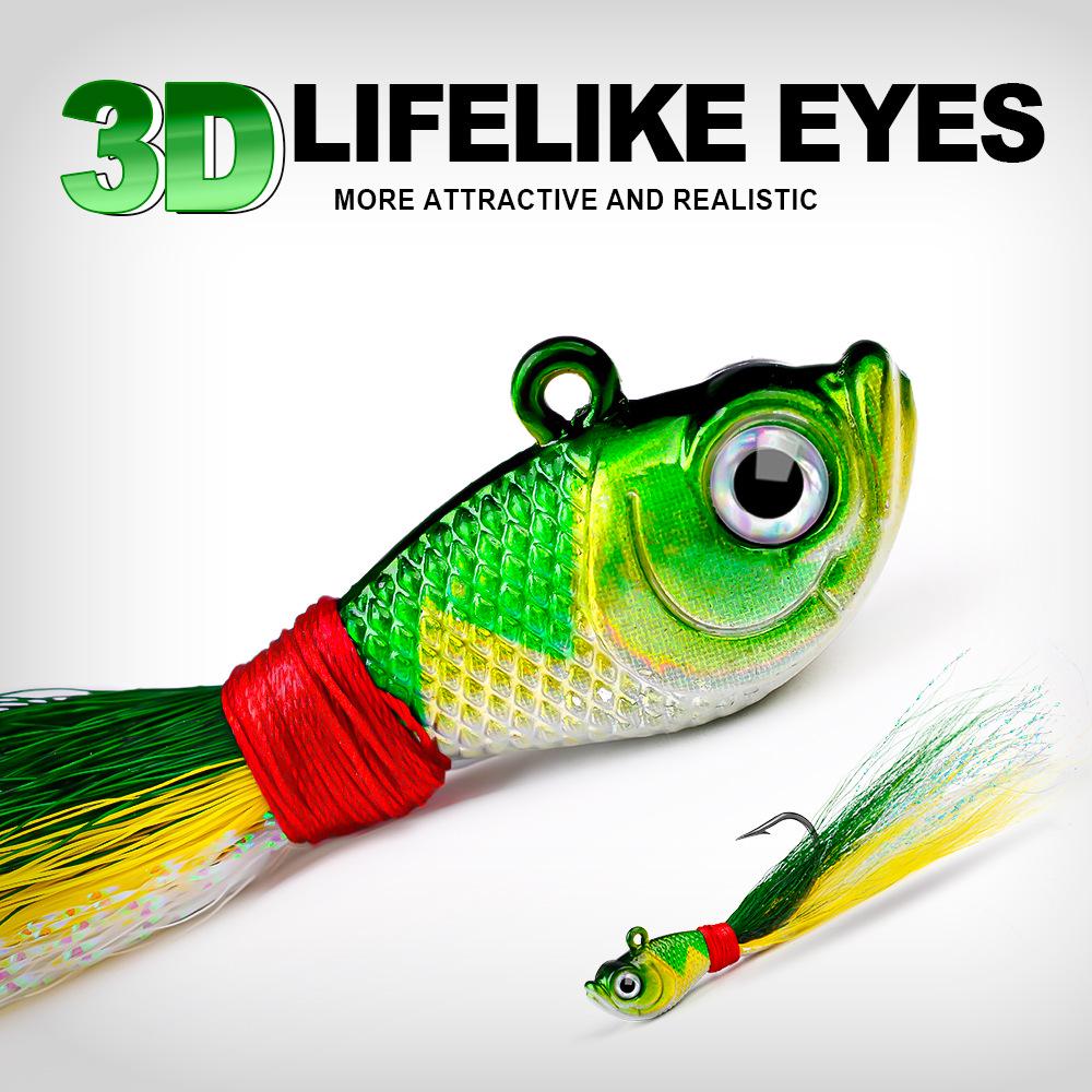 VIB Metal Jig Sinking Lure with Feather Hair Hook